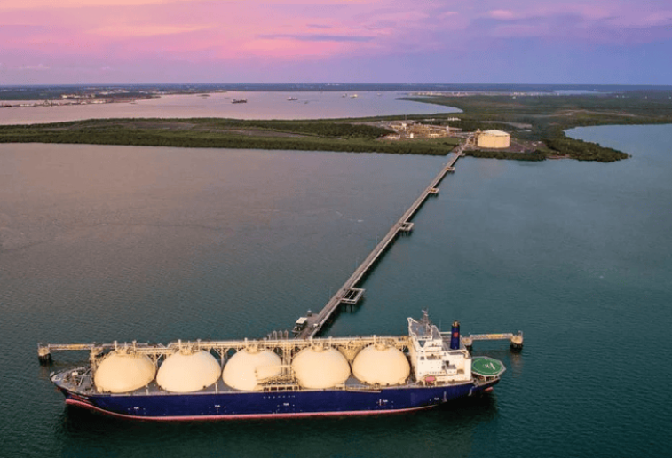 澳大利亞桑托斯公司巴羅薩天然氣項目首批液化天然氣啟運日本